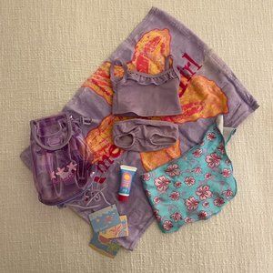 1990s Vintage American Girl Doll Swimsuit and Accessories